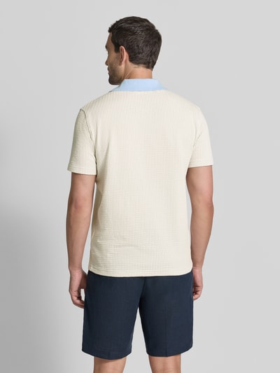 Selected Homme Koszulka polo w kroju regular fit o wyglądzie seersucker model 'MARNI' Jasnoniebieski 5