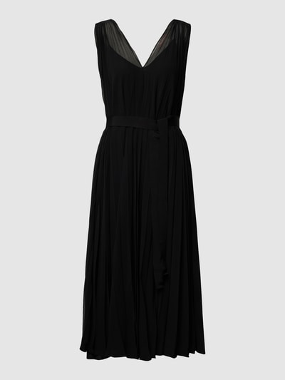 Max Mara Studio Maxikleid mit V-Ausschnitt Modell 'EDITA' Black 2