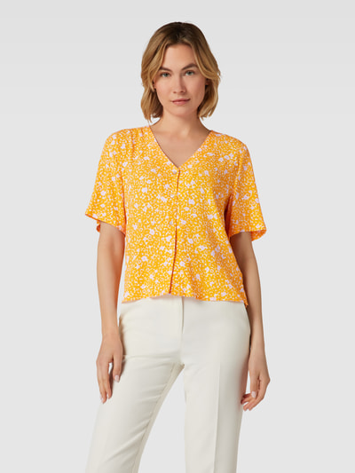 Jake*s Casual Overhemdblouse van viscose met bloemenmotief Abrikoos - 4