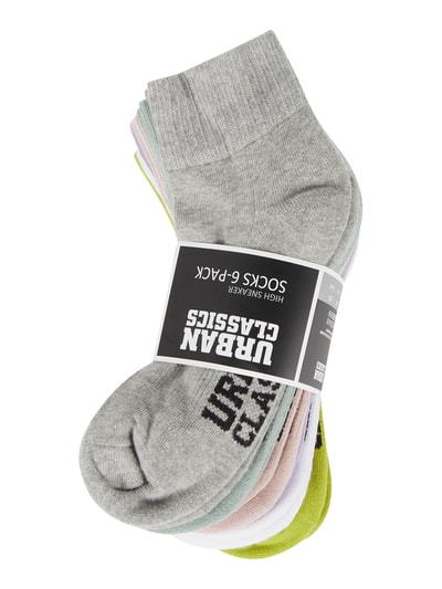 URBAN CLASSICS Sneakersocken mit Stretch-Anteil im 6er-Pack Weiss 3