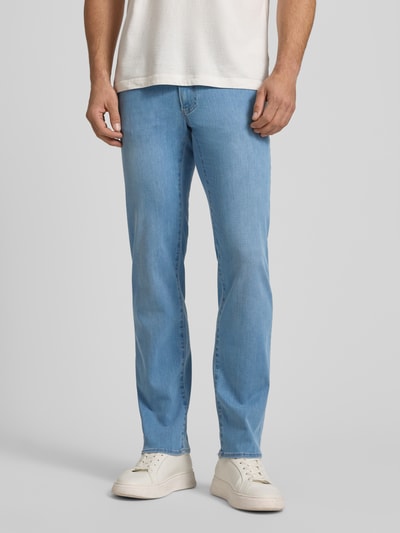 Brax Slim fit jeans met 5-pocketmodel model 'Chuck' Lichtblauw - 4