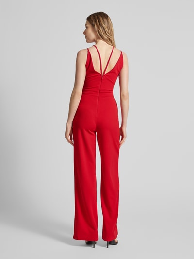 Lipsy Jumpsuit mit V-Ausschnitt Rot 5