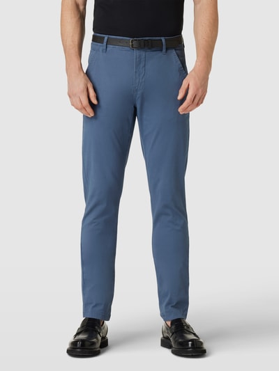 Lindbergh Classic fit chino met achterzakken Koningsblauw - 4