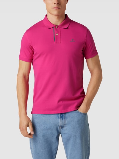 Gant Koszulka polo z paskami w kontrastowym kolorze model ‘CONTRAST COLLAR’ Mocnoróżowy 4