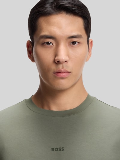 BOSS Orange Relaxed Fit T-Shirt aus Baumwoll-Mix Modell 'TCHUP' Oliv 3