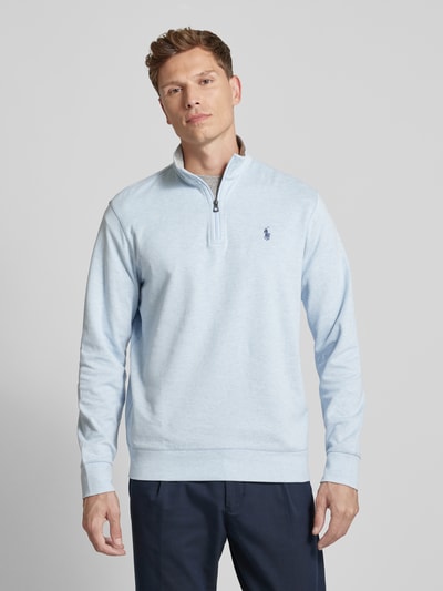 Polo Ralph Lauren Sweatshirt mit Logo-Stitching Hellblau 4