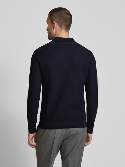 Jack & Jones Premium Strickpullover mit Polokragen Modell 'ANDRI' Dunkelblau 5