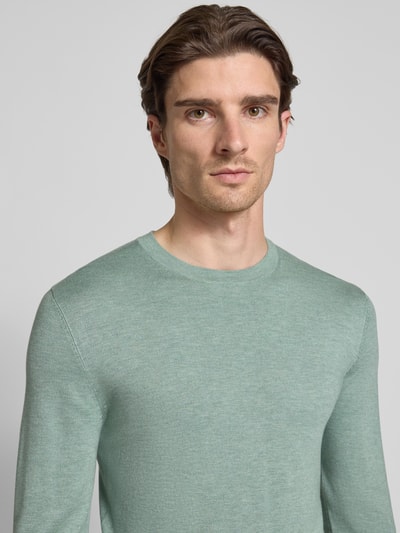 MCNEAL Gebreide pullover met ribboorden Mintgroen gemêleerd - 3