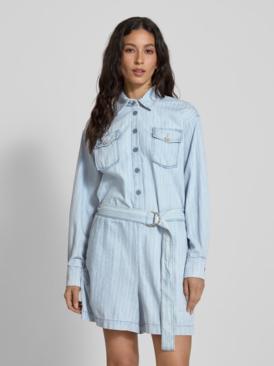 Liu Jo White Jumpsuit in Denim-Optik Modell 'TUTA CORTA' Hellblau 4