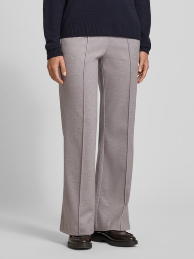 Christian Berg Woman Flared stoffen broek met vaste persplooien Taupe - 4