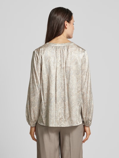 Hemisphere Blouseshirt met V-hals Lichtgrijs - 5