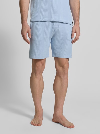 BOSS Regular Fit Shorts mit Waffelstruktur Modell 'STRUCTURE' Hellblau 4