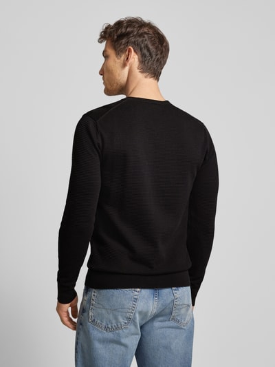 CK Calvin Klein Gebreide pullover met labelstitching Zwart - 5