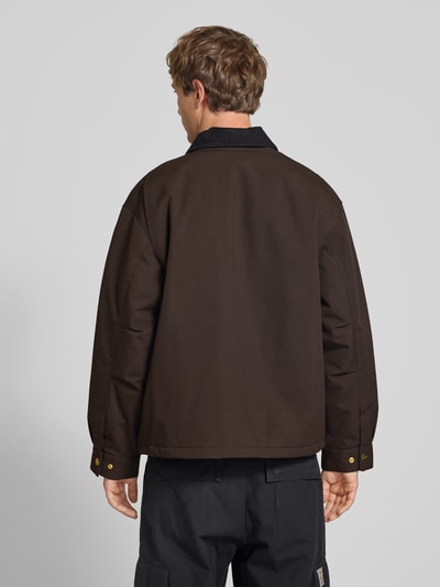 Carhartt Work In Progress Relaxed Fit Jacke mit Umlegekragen Modell 'Quentin' Mittelbraun 5