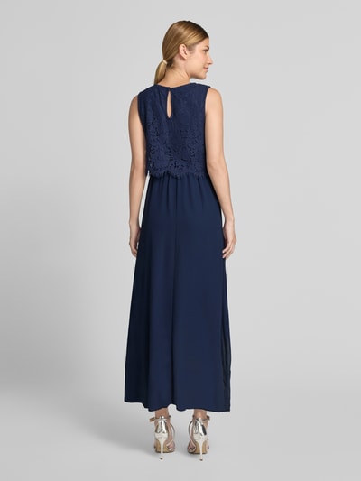 VILA Avondjurk met kant en ronde hals model 'MILINA LACE' Marineblauw - 5