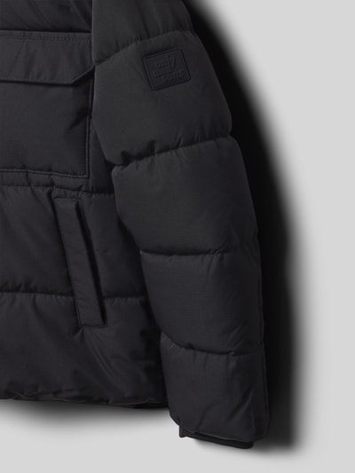 Only & Sons Regular fit gewatteerd jack met afneembare capuchon, model 'JELIJAH' Zwart - 2