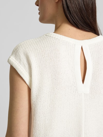 OPUS Gebreide top met kapmouwen, model 'Spunki' Offwhite - 3