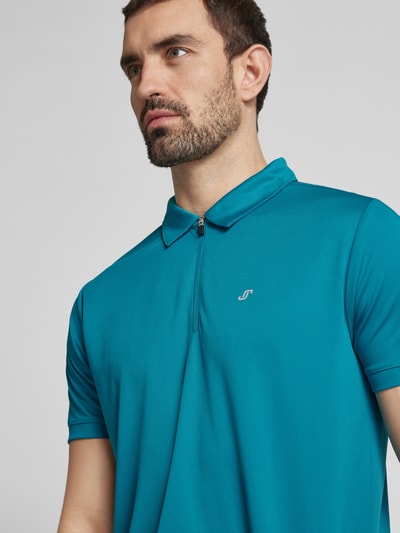 Joy Poloshirt mit Label-Print Modell 'CLAAS' Rauchblau 3