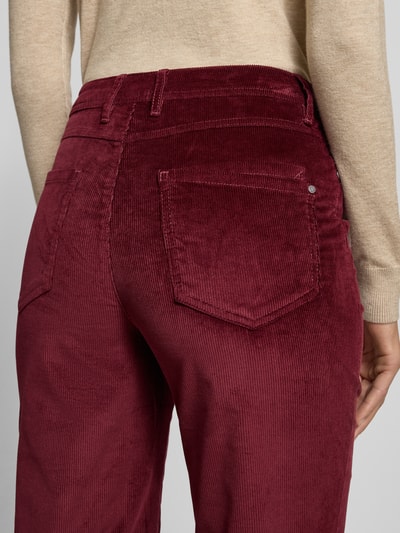 s.Oliver RED LABEL Regular fit corduroy broek met rechte pijpen Bordeaux - 3