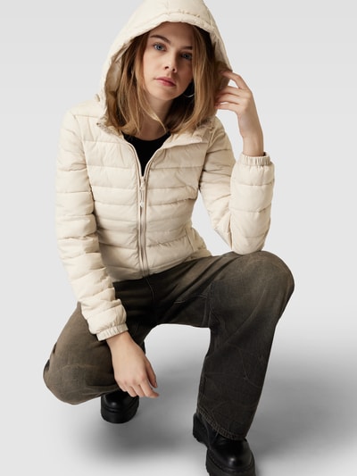 Only Steppjacke in unifarbenem Design Modell 'TAHOE' Beige 3