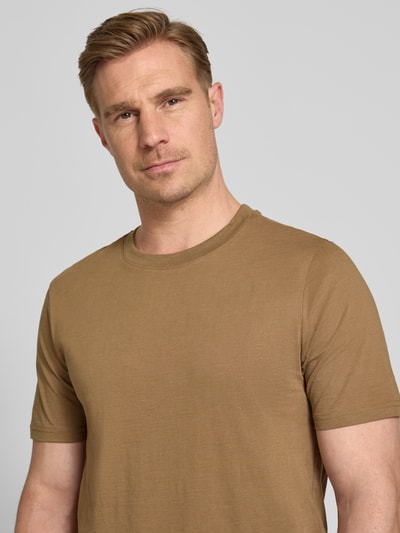 MCNEAL Regular Fit T-Shirt mit Rundhalsausschnitt Hellbraun 3