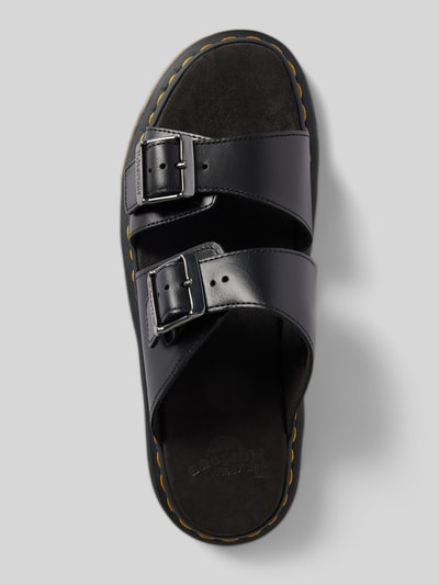 Dr. Martens Slides aus Leder mit Dornschließe Modell 'Josef' Black 4