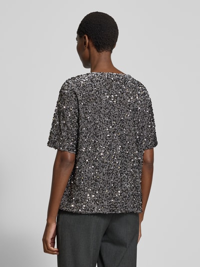 Vila Blusenshirt mit Paillettenbesatz Modell 'FAITH' Silber 5