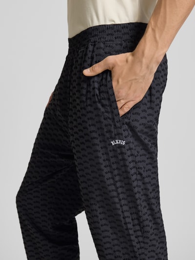 BLKVIS Relaxed fit trainingsbroek met labelstitching Zwart - 3