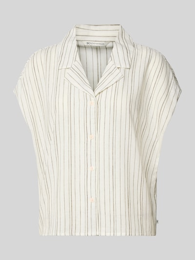 Tom Tailor Denim Relaxed fit vrijetijdsoverhemd van een mix van viscose en linnen Offwhite - 2