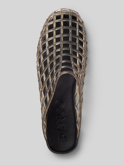 Productfoto, Clogs in semitransparentem Design van BIANCO, afgeronde punt, comfortmodel, semi-transparant, platte zool, hakhoogte maat 40: 2 cm