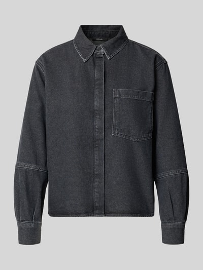 OPUS Overhemdblouse in denimlook, model 'Femori' Donkergrijs - 2