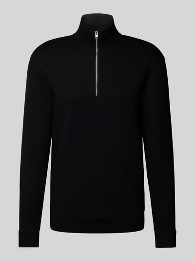 SELECTED HOMME Sweatshirt mit Troyer-Kragen Modell 'MANUEL' Black 2