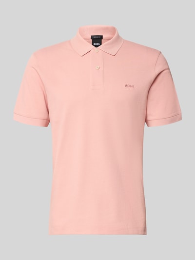 BOSS Regular Fit Poloshirt aus reiner Baumwolle Modell 'PALLAS' Rosa 2