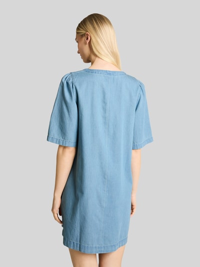 Tom Tailor Denim Regular Fit Freizeitkleid mit Schleifen-Detail Hellblau 5