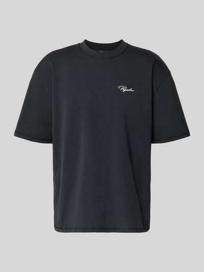 Pegador Oversized T-Shirt mit Label-Stitching Modell 'Signar' Black 2