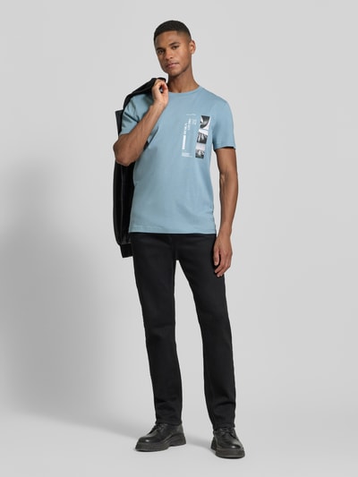 Tom Tailor Denim Regular fit T-shirt van puur katoen Lichtblauw - 1