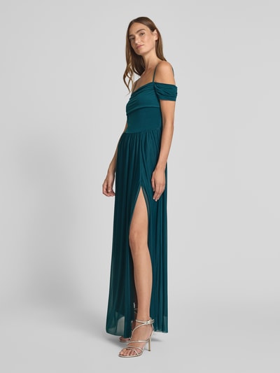 GUIDO MARIA KRETSCHMER WOMAN Abendkleid mit Spaghettiträgern Modell 'Elia' Dunkelgruen 1