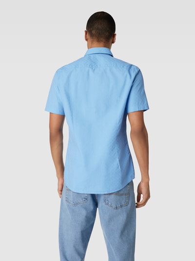 Esprit Slim fit vrijetijdsoverhemd met structuurmotief, model 'DOBBY' Lichtblauw - 5