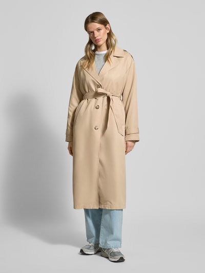 Only Comfort Fit Trenchcoat mit Reverskragen Modell 'LINE' Sand 4