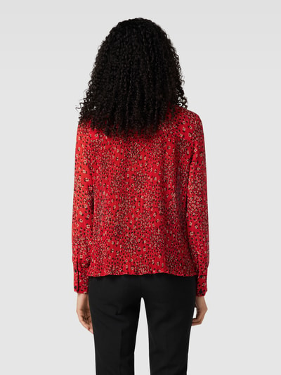 Jake*s Casual Blouse met all-over motief Kersenrood - 5