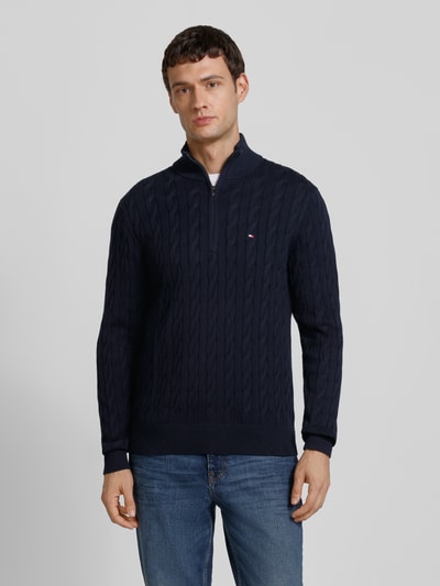 Tommy Hilfiger Regular fit schipperstrui van puur katoen Marineblauw - 4