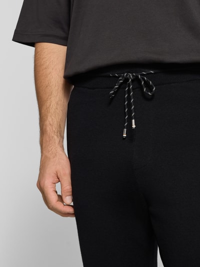 BOSS Regular Fit Sweatpants aus Baumwoll-Schurwoll-Mix Modell 'IDRICO' Black 3