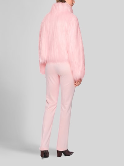 Marc Cain Webpelzjacke mit hohem Stehkragen Rosa 5