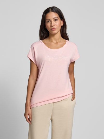 LASCANA Regular fit T-shirt van viscosemix, model 'Cozy Dreams' Roze - 4