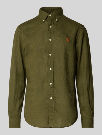 Polo Ralph Lauren Vrijetijdsoverhemd met labelstitching Olijfgroen - 2