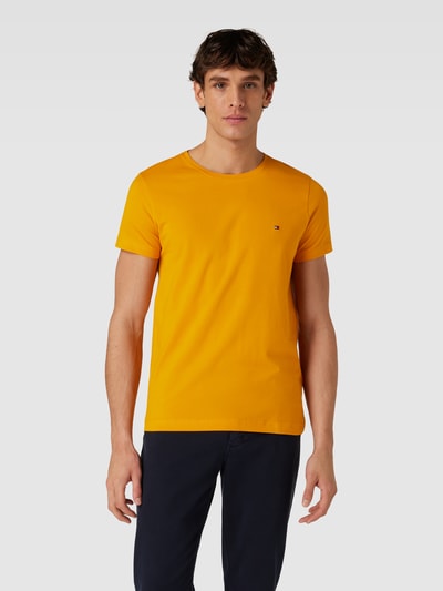 Tommy Hilfiger Slim Fit T-Shirt mit Logo-Stitching Orange 4