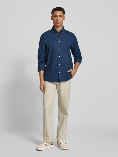 Les Deux Koszula casualowa o kroju regular fit z kołnierzykiem typu button down Granatowy 1