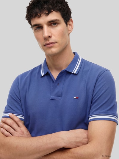 Tommy Jeans regular fit poloshirt van puur katoen Rookblauw - 3