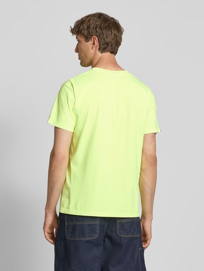 Superdry T-shirt met labelprint, model 'Neon' Neongeel gemêleerd - 5