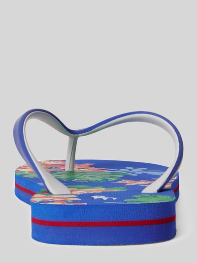 Polo Ralph Lauren Teenslippers met all-over motief-zool Koningsblauw - 5